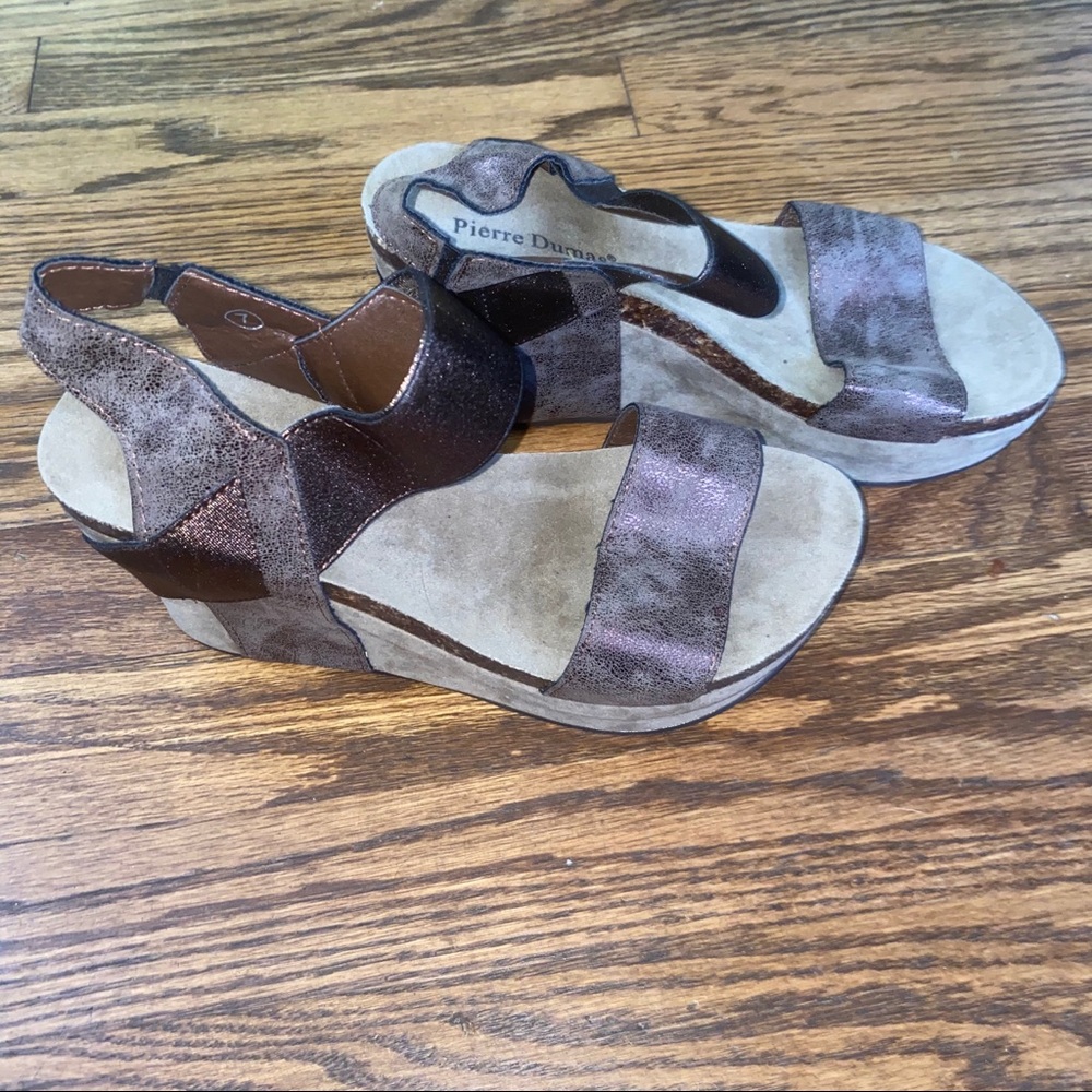NWOT Pierre Dumas Bronze Wedges